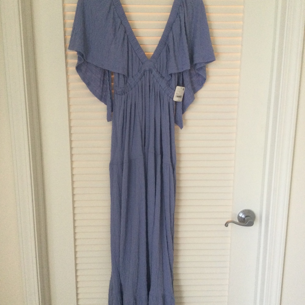 NWT Free People La La Maxi Dress, Violet, XS